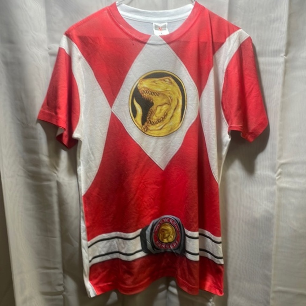 vintage 1990s Red power ranger shirt​